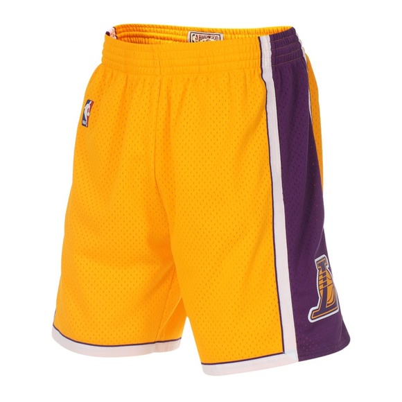 Mitchell & Ness 2009-10 Los Angeles Lakers NBA Swingman Shorts (Gold/Purple) - Picture 2 of 3